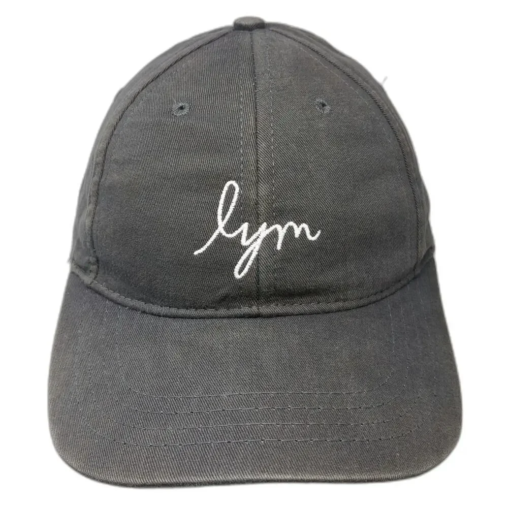 Love Your Melon Baseball Cap Gray One Size Leather Strap Made in USA lym Hat